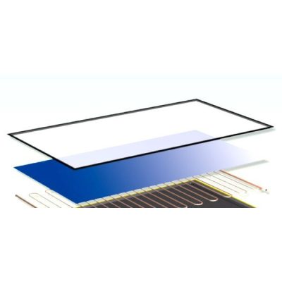 Tartalék üveglap síkkollektorhoz, napkollektor alkatrész speciális hőkezelt mikroprizmás szolár üveg 99x198 cm