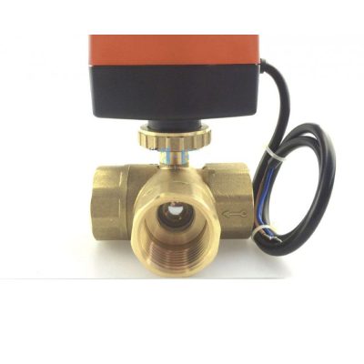 Zónaszelep 12V motoros 3 utas szelep 3 járatú szelep fűtés 1" belső menetes csatlakozó 