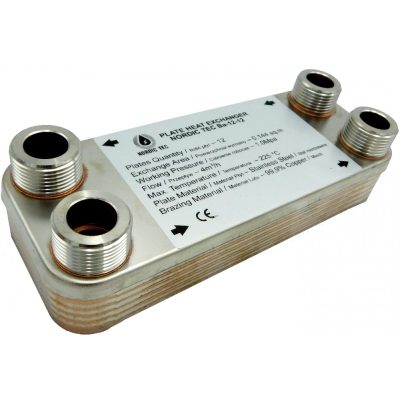 Lemezes hőcserélő 12 lemez 25kW 3/4" külső csatlakozással