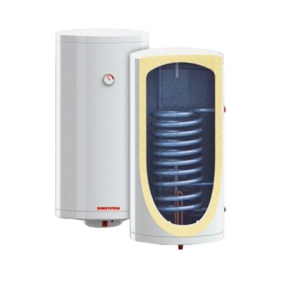 SunSystem 120 literes BB típusú indirekt tároló, 1 hőcserélős, + EXTRA nagy teljesítményű 3 kW fűtőbetét. HMV tároló 1 hőcserélő bojler napkollektor mellé