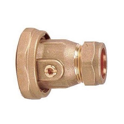 Szivattyú csatlakozó keringető szivattyú hollandi 22 mm-es rézcső végére golyóscsappal, a másik vége 6/4" belső menet