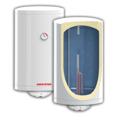 50 literes SunSystem melegvíz tároló villanybojler beépített 2kW fűtőbetéttel. Használati melegvíz tároló zománcozott tartály HMV