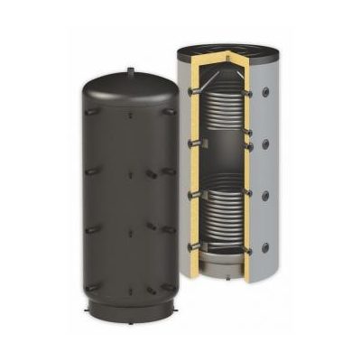 Puffertartály - 2 hőcserélővel 2000 literes tartály, SAROKBA IS HELYEZHETŐ, melegvíz tárolás céljára.