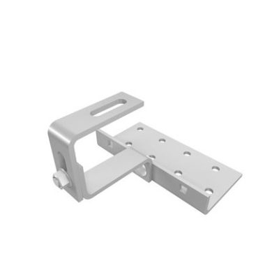 Rozsdamentes tetőkampó 2 helyen állítható, hosszú talpú, napkollektor napelem tetőre rögzítéshez inox azaz saválló. Erős, profi kivitel.