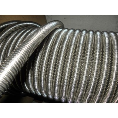 DN32 50m inox, azaz rozsdamentes gégecső 50 méteres tekercsben.Vízvezeték, napkollektor bekötő cső flexibilis szolár vezeték Megfelel az 1 1/2"-os acél vagy a 35 mm-es rézcsőnek