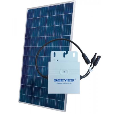 Konnektorba dugható napelem rendszer 230V 300W - 1 db napelem, inverter és csatlakozó szett - 