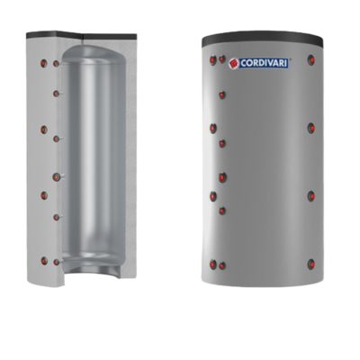Puffer tároló - Cordivari VC1500 - hőcserélő nélkül 1500 liter - sarokba helyezhető puffertartály