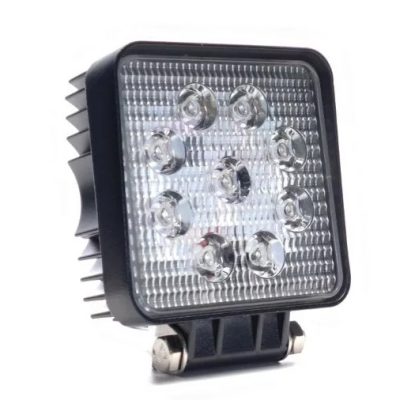 Fényszóró, fényvető 12V 24V 27W LED reflektor 110x110 mm munkalámpa
