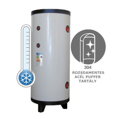 Hűtési puffer tároló - Cordivari CHILLED ROZSDAMENTES 304 XB 300 - hőcserélő nélkül 300 liter - hőszivattyús rendszerekhez