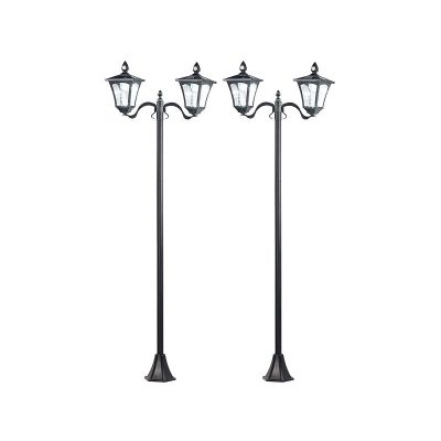 SWL-60 Napelemes LED kerti lámpa 2 db, 2 lámpás, PIR és alkonyat érzékelő