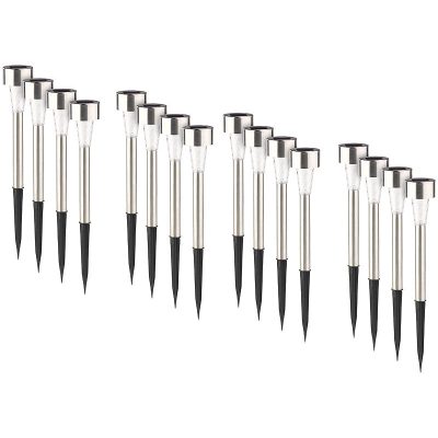 Földbe szúrható Led napelemes lámpa 16 db ösvényvilágítás szürkületérzékelővel napelemes kerti lámpa