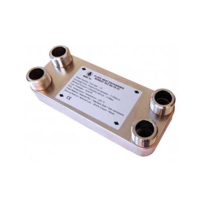 Lemezes hőcserélő 12 lemez 50kW 1" külső csatlakozással Ba-16-12