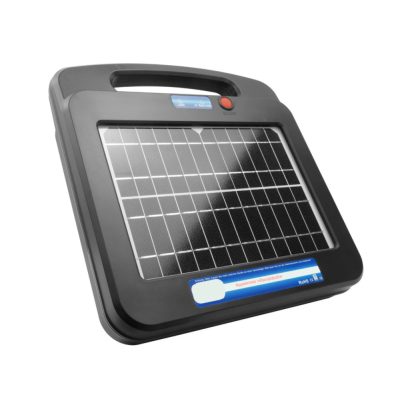 Napelemes villanypásztor 7,4V akkumulátorral hordozható kivitelben. 1Joules kapacitású, 20 km hosszú vezetéket tud hozzácsatlakoztatni