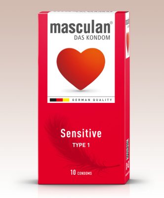 MASCULAN® “1” SENSITIVE GUMIÓVSZER “WEEK PACK” – 10 DB/DOBOZ Vékony óvszer