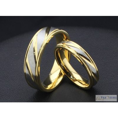 Nemesacél karika gyűrű Diagonál V - 59