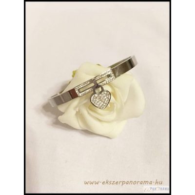 Nemesacél karperec - White love