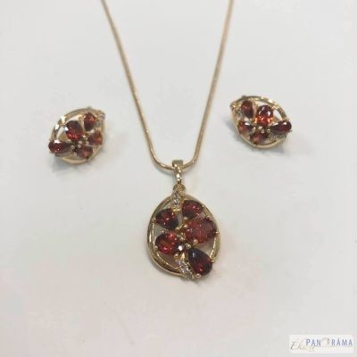  18 K Gold Filled fülbevaló és medálos nyaklánc szett -Fione