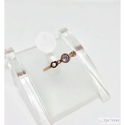 Nemesacél gyűrű swarovski kristállyal