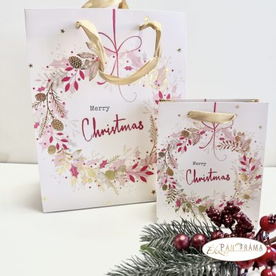 Dísztasak karácsonyi - S 14x5x11 cm