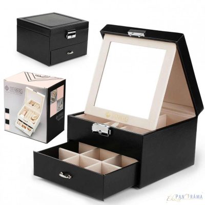 Ékszertartó doboz (zárható) fekete