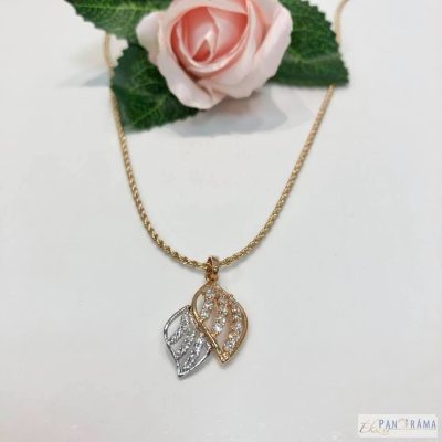  18 K Gold Filled Nyaklánc két színű medállal - Lora