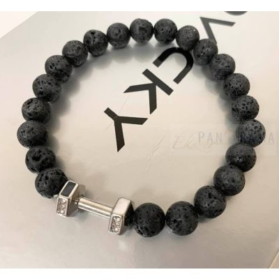 Ásvány karkötő - Lávakő