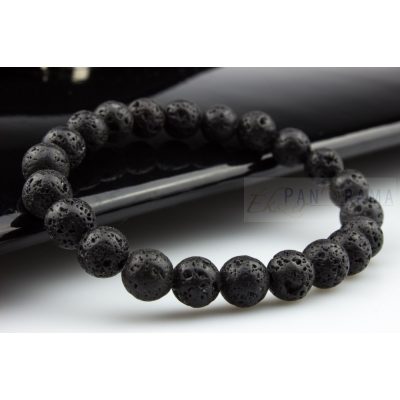 Ásvány karkötő - lávakő 8 mm