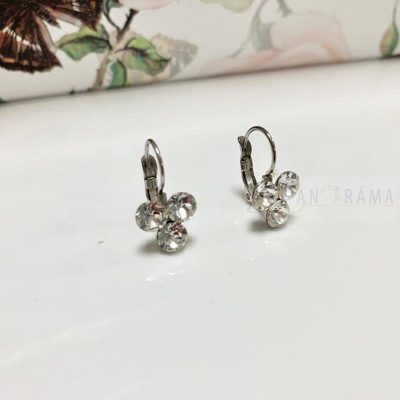 Swanis® kristályos francia kapcsos fülbevaló - Lina white