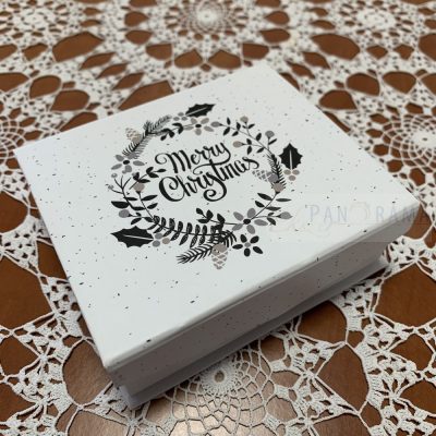 Díszdoboz karácsonyi - fehér