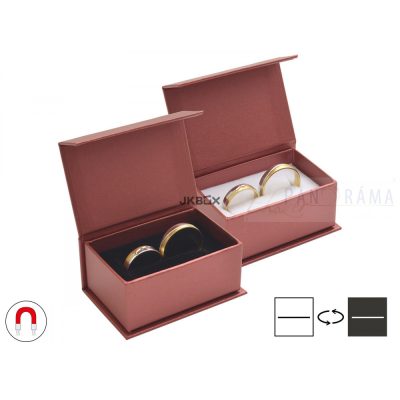 Díszdoboz gyűrűs, fülbevalós mágneses - piros