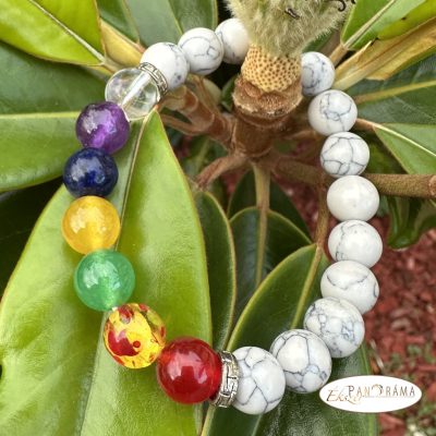 Ásványkő csakra karkötő- Howlit 11