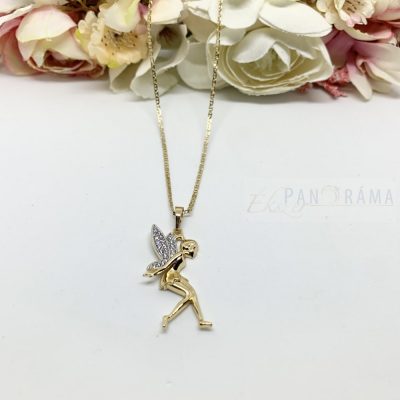  18K Gold Filled medálos nyaklánc - angel