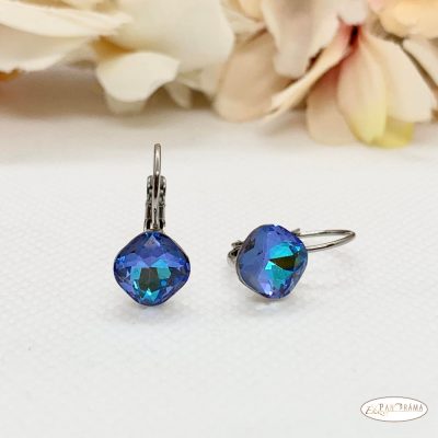 Antiallergén, Swanis® párna kristályos, francia kapcsos fülbevaló - Lili Burgundi MI 10