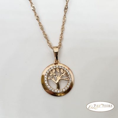 18k Gold Filled nyaklánc medállal - Életfa