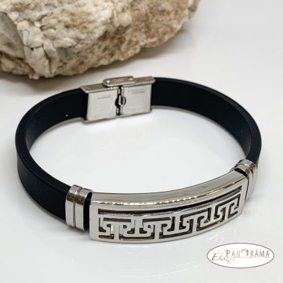 Férfi nemesacél kaucsuk karkötő - Markus