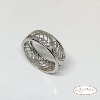 White Gold Filled antiallergén gyűrű - Traviata