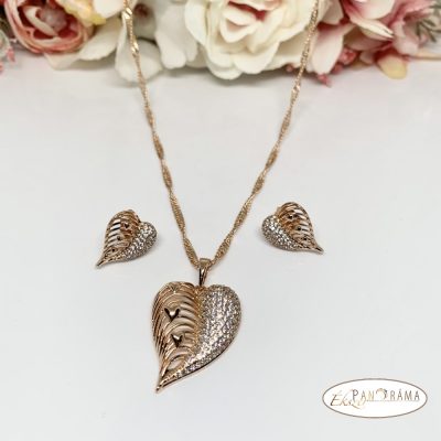 18K Gold Filled szett - Leaves