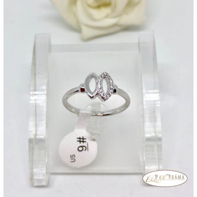 White Gold Filled kristályos gyűrű - Flavia