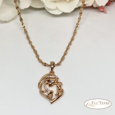 18k Gold Filled nyaklánc medállal - mom&son1