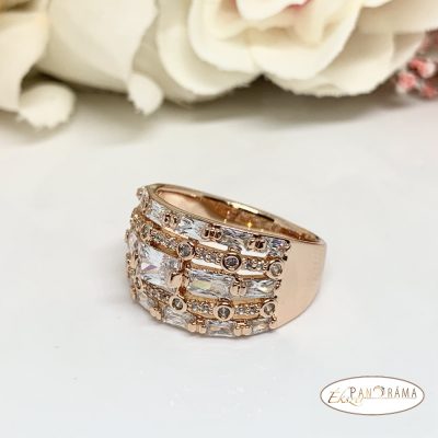 18 K Gold Filled gyűrű - Monica crystal