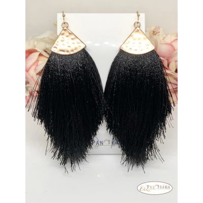 Fashion hosszú bojtos fülbevaló - Black