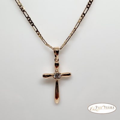  18K Gold Filled kereszt medálos nyaklánc - kereszt