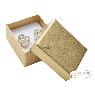 Arany színű papírdoboz masnival 47x43x26 mm