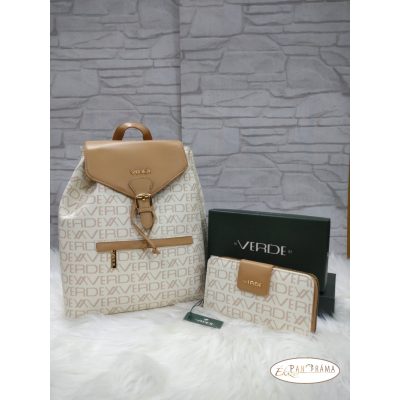 Női rostbőr VERDE háti táska - Beige