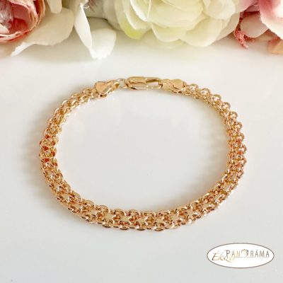 18K Gold Filled, antiallergén karkötő - Bismark 18,5