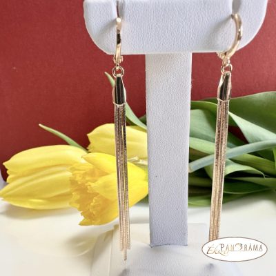 18K Gold Filled, antiallergén lógós fülbevaló - Emilia