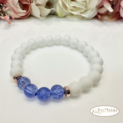 Ásványkő Karkötő Jade - blue 8 mm
