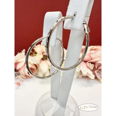  White Gold Filled, antiallergén karika fülbevaló - Cecil 35