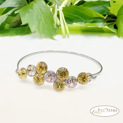 Swanis® eredeti kristállyal készült karperec - Berry yellow mix 57