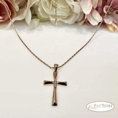 Antiallergén, 18K GolFilled medálos nyaklánc - Kereszt